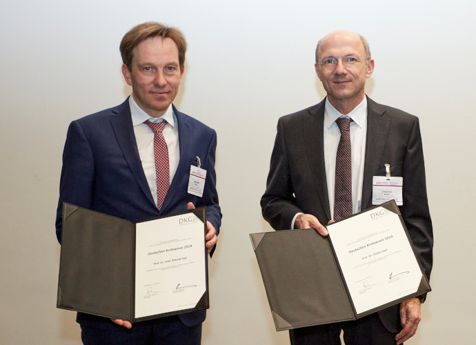 Preisträger Prof. Dr. Roland Rad und Prof. Dr. Dieter Saur (v.l.n.r)