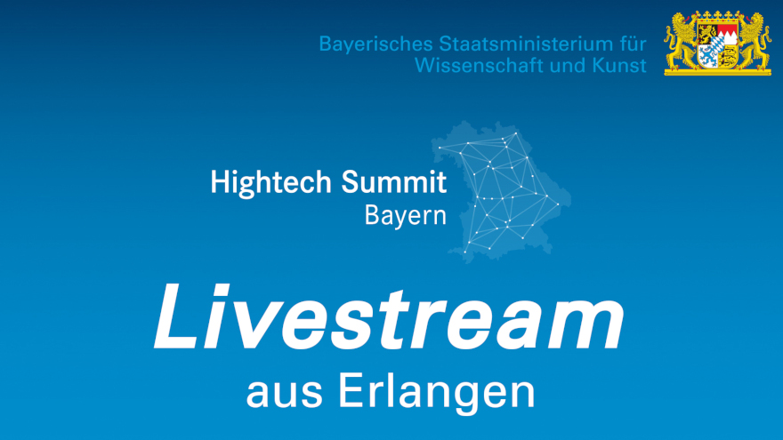 Hinweis auf den Livestream vom Hightech Summit in Erlangen