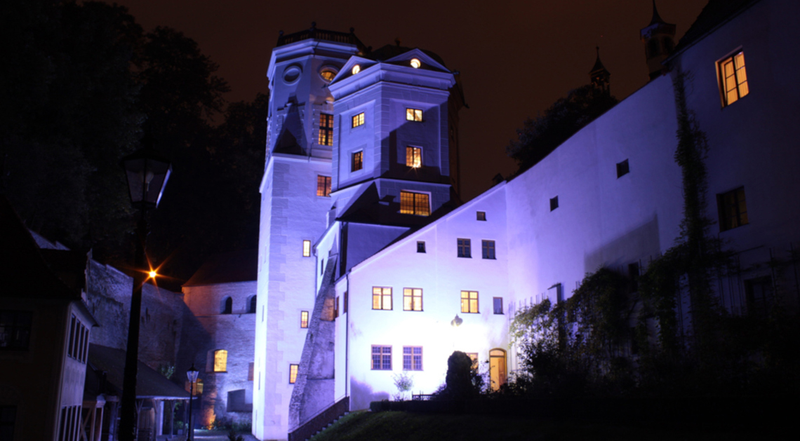 Wassertürme bei Nacht, © Regio Augsburg Tourismus GmbH, Felix Hartmann